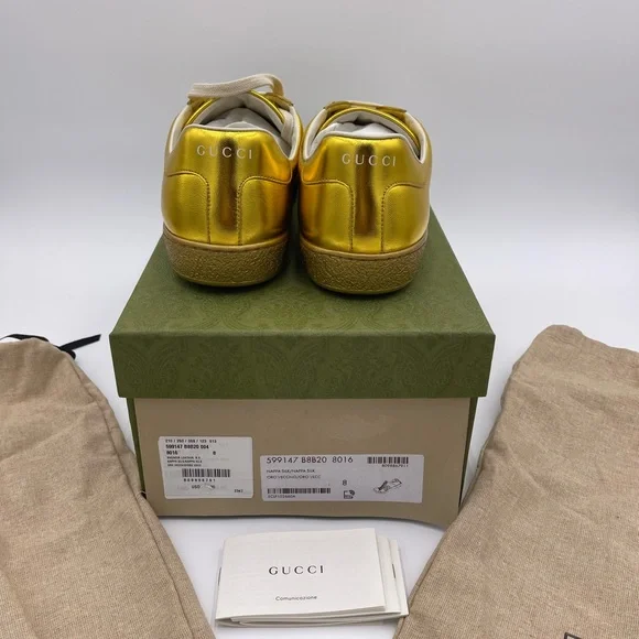 Gucci metallic Gold Ace Sneakers